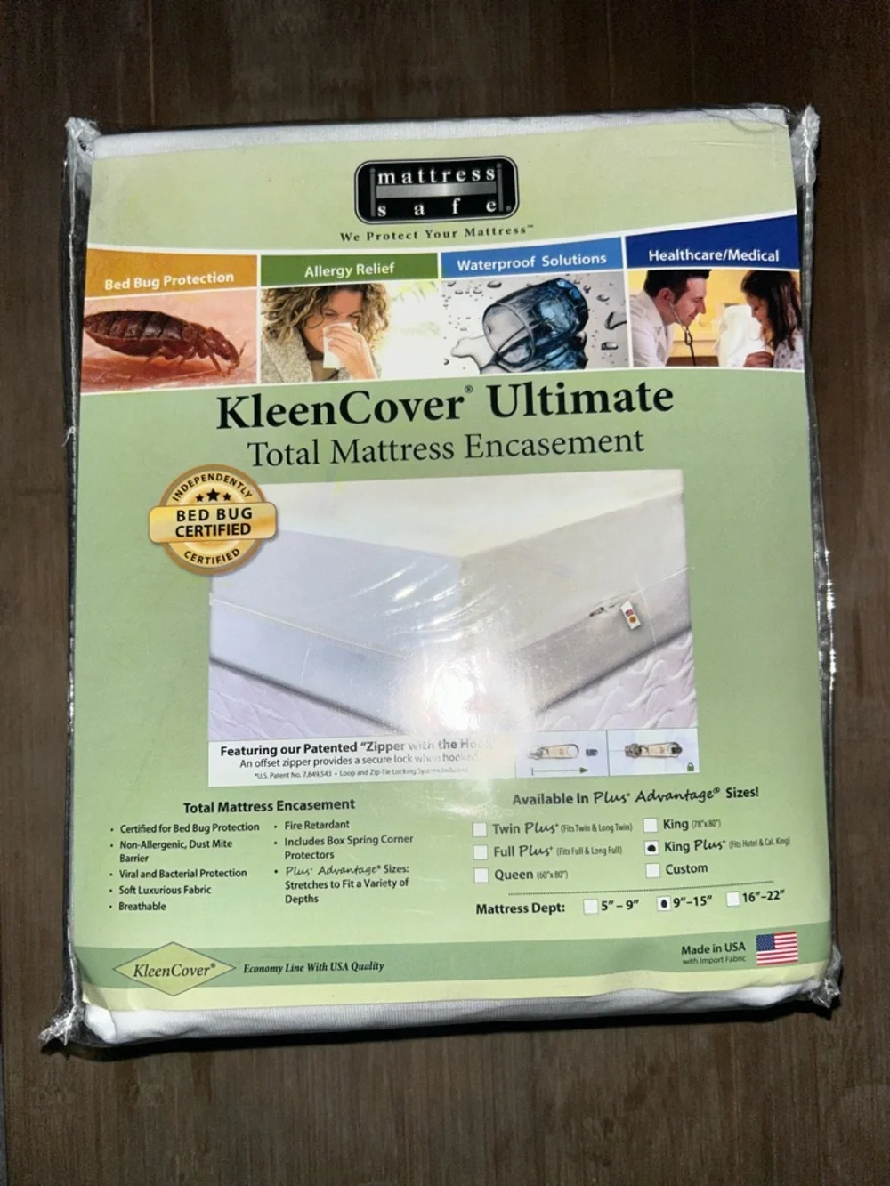 KleenCover Ultimate Total Mattress Encasement • King • White